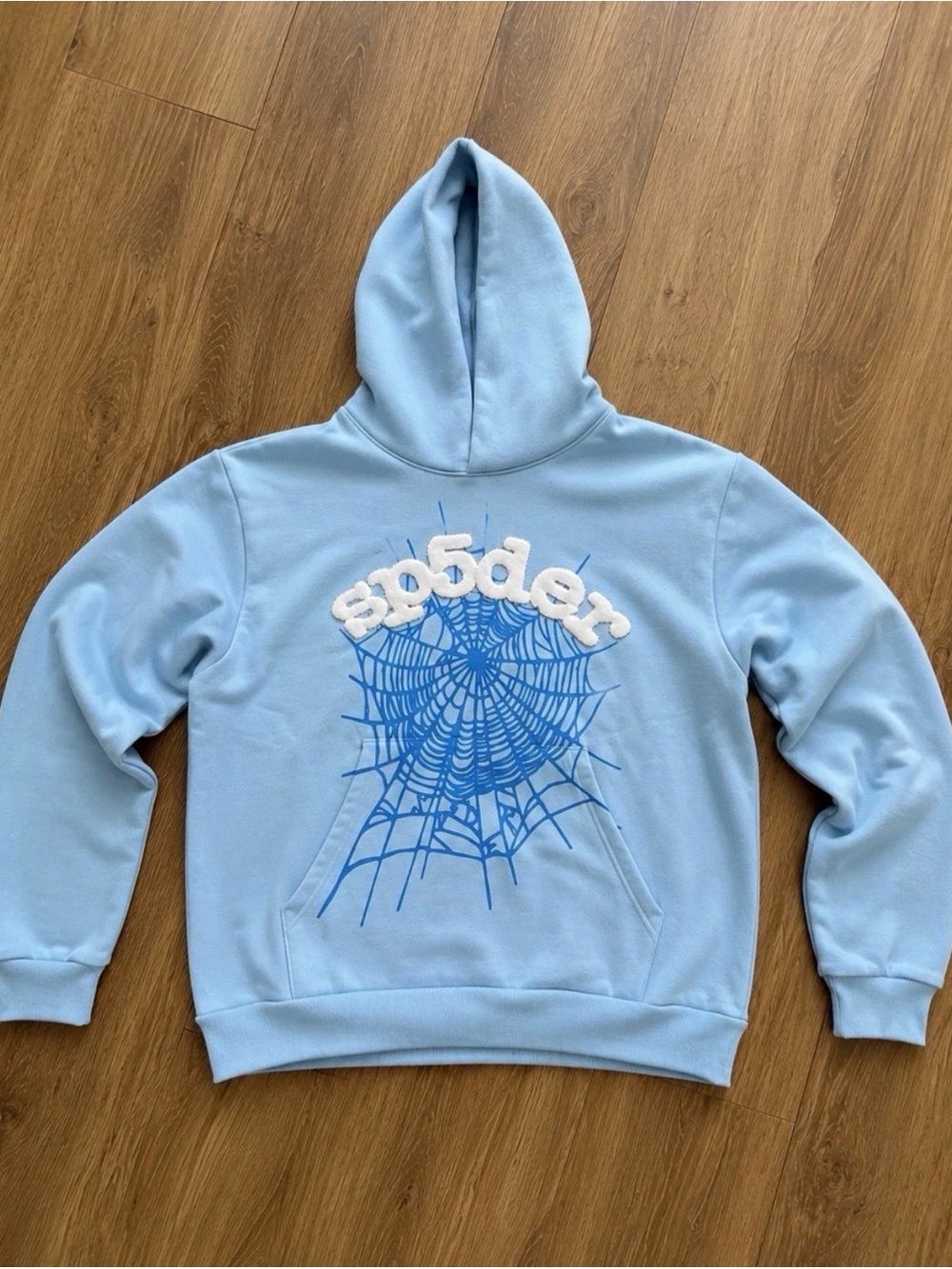 🕸️SP5DER SPIDER HOODIE LIGHT BLUE SIZE XL BRAND NEW🕸️AUTHENTIC✅